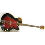 Framus 5/159 Star bass guitar, made in Germany, circa 1963/64, black rose finish with various