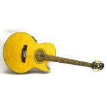 Epiphone PR7E VC electro acoustic guitar, made in Korea, ser. no. S95120002, birds eye maple