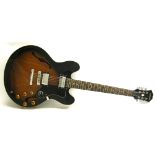 Epiphone Dot 335 hollow body electric guitar, made in Korea, circa 1997, ser. no. S97074494, brown