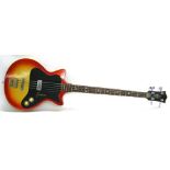 Framus Hollywood Star bass guitar, made in Germany, circa 1961, with sliding pickup, cherry sunburst