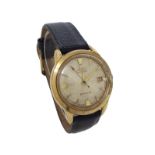 Mido Multifort Powerwind gold plated gentleman's wristwatch, the circular silvered dial with baton