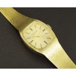 Longines gold plated lady's bracelet watch, 18mm (at fault)