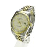 (94VCNL) Rolex Oyster Perpetual Datejust steel and gold gentleman's bracelet watch, ref. 16000, ser.