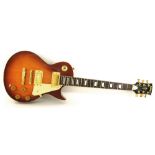 Vintage Les Paul style electric guitar, ser. no. I02120977, sunburst finish, gold hardware,