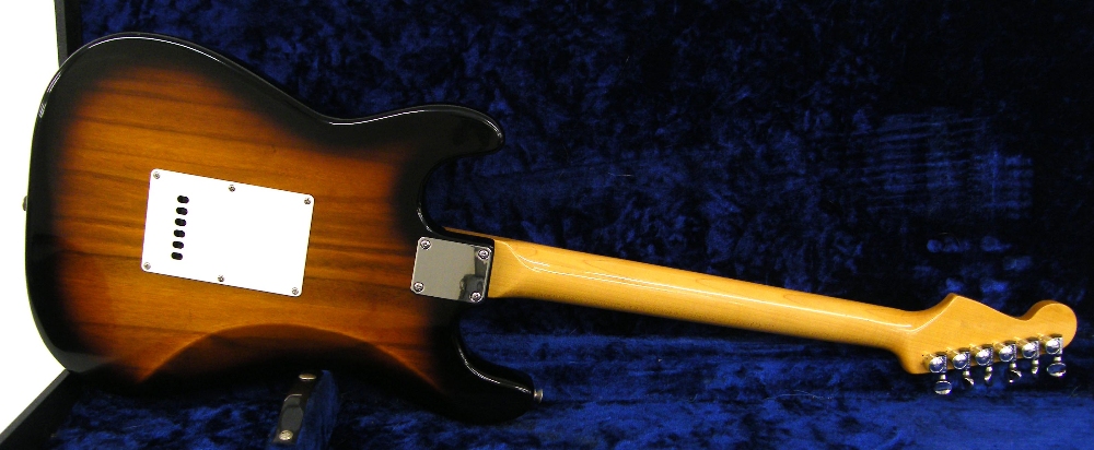 Stratocaster style electric guitar, comprising a mid 80s Tokai Gold Star sound neck and sunburst - Image 2 of 2