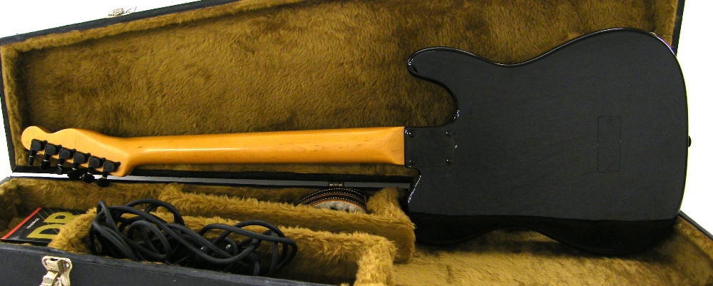 Bill Puplett custom Telecaster style electric/midi guitar, black finish with some surface marks, EMG - Image 2 of 2