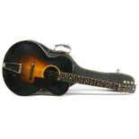 1929 Gibson L4 acoustic guitar, made in USA, ser. no. 88436, sunburst finish with typical signs of
