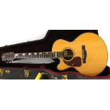 Santa Cruz F-106 left-handed acoustic guitar, no. 3-89, hard case, condition: good