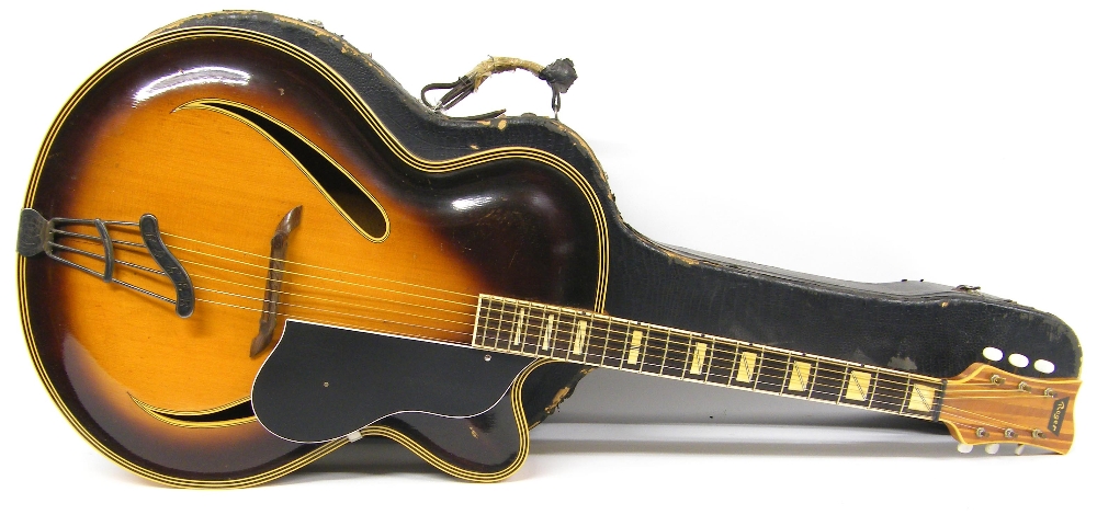 Roger Super cutaway archtop guitar, rare early production top of the line model, made in Germany,
