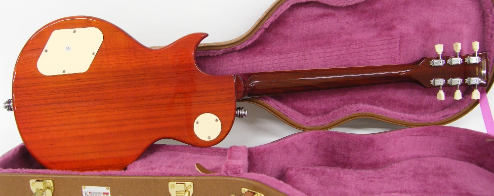 Vintage Paradise electric guitar, flame amber finish, electrics appear to be in working order, - Image 2 of 2