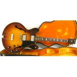 Early 1970s Gibson ES-150D electric archtop guitar, made in USA, sunburst finish with some lacquer