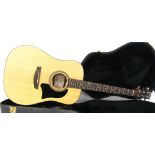 Garrison G30 acoustic guitar, made in Canada, ser no. 040812005, natural finish, hard case,