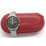 Omega Speedmaster 'Racing' Chronometer chronograph automatic stainless steel gentleman's bracelet