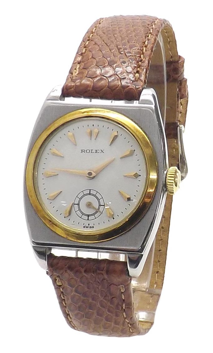 Rolex Oyster Viceroy stainless steel and gold wristwatch, ref. 1573, signed re-finished dial with