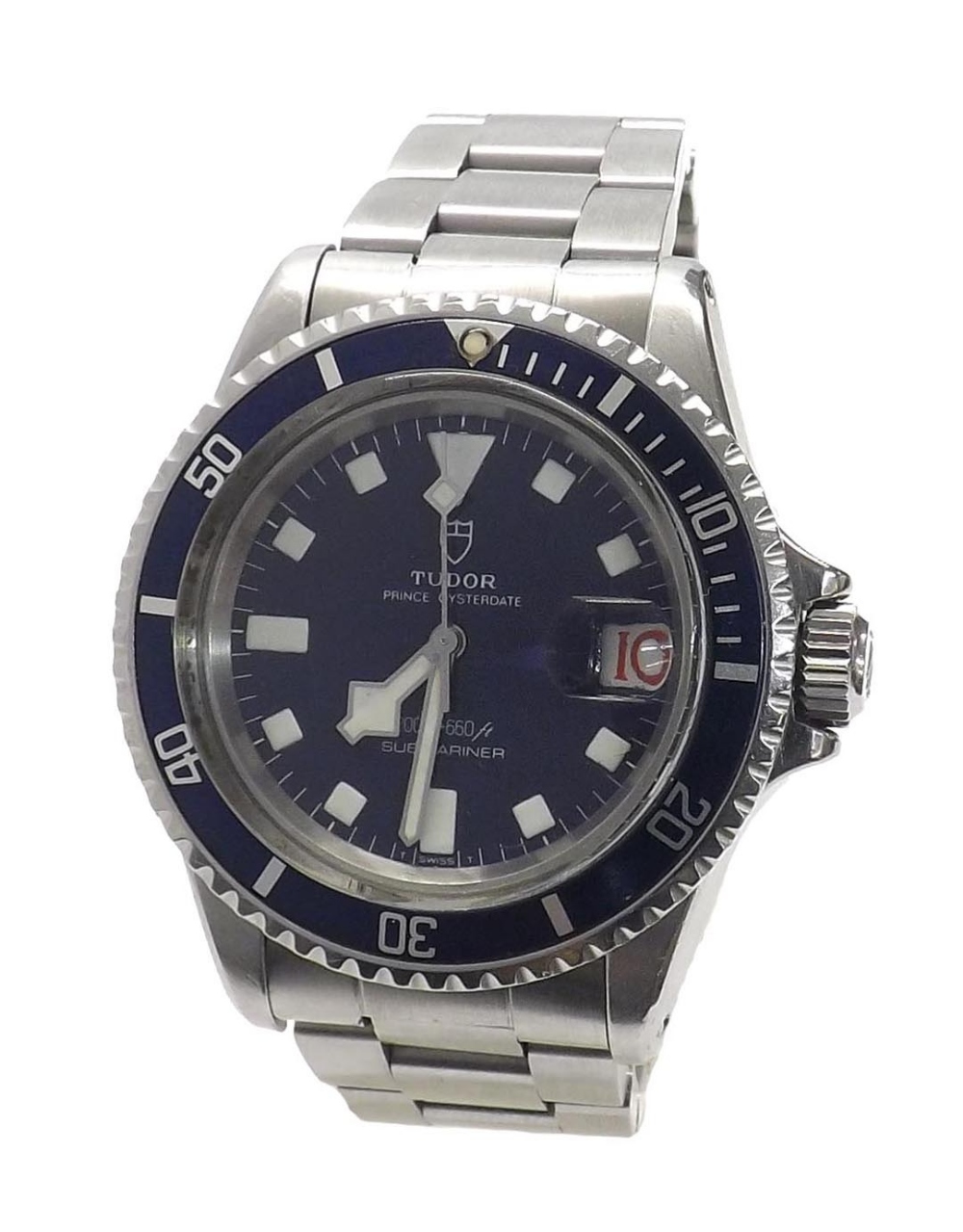 Rare Tudor Prince Oysterdate 'Snowflake' Submariner stainless steel gentleman's bracelet watch, ref.