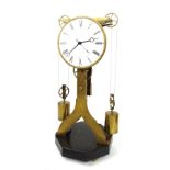 Giant weight driven eight day exhibition type skeleton clock, the movement with pinwheel escapement,