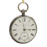 Coventry made silver fusee lever pocket watch, London 1875, the movement signed H. J. Norris,