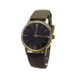 Omega Seamaster 600 gold plated and stainless steel gentleman's wristwatch, circa 1964, the black