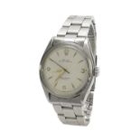 Rolex Oyster Perpetual Chronometer 'bubble back' stainless steel gentleman's bracelet watch,  ref.