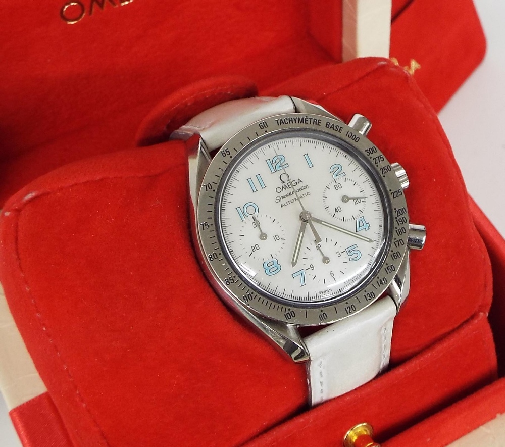 Omega Speedmaster automatic chronograph stainless steel lady's wristwatch, ref. 38027153, with - Image 2 of 3