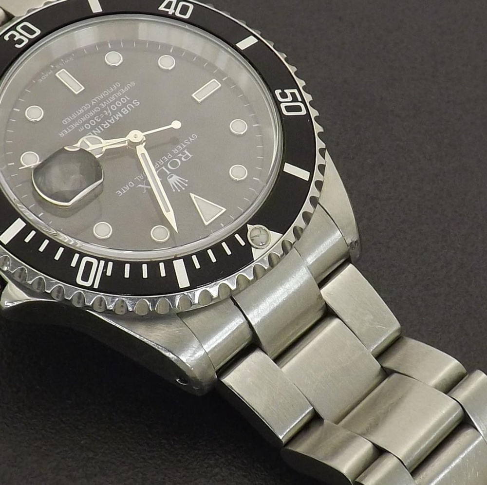 Rolex Oyster Perpetual Date Submariner stainless steel gentleman's bracelet watch, ref. 16610, - Image 8 of 8