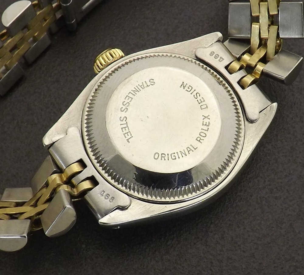 Rolex Oyster Perpetual Datejust stainless steel and gold lady's bracelet watch, ref. 6917, no. - Image 2 of 2