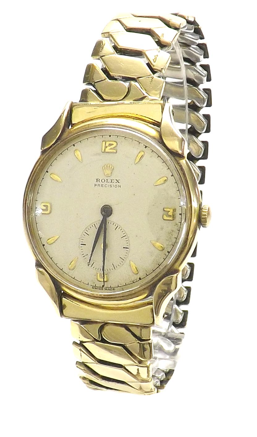 Rolex Precision 9ct gentleman's wristwatch, ref. 4636, no. 538164, import hallmarks for Glasgow