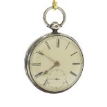 English silver fusee lever pocket watch, Birmingham 1842, signed Thos D. Price, Ruabon, no. 71943,