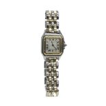 (PYQ5WV) Cartier Panthere gold and stainless steel lady's bracelet watch, ref. 1120, no. C116814,