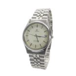 (U9JTTR) Omega Seamaster Quartz stainless steel gentleman's bracelet watch, circular silvered dial