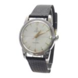 Omega Seamaster automatic stainless steel gentleman's wristwatch, circa 1956, circular cross hair