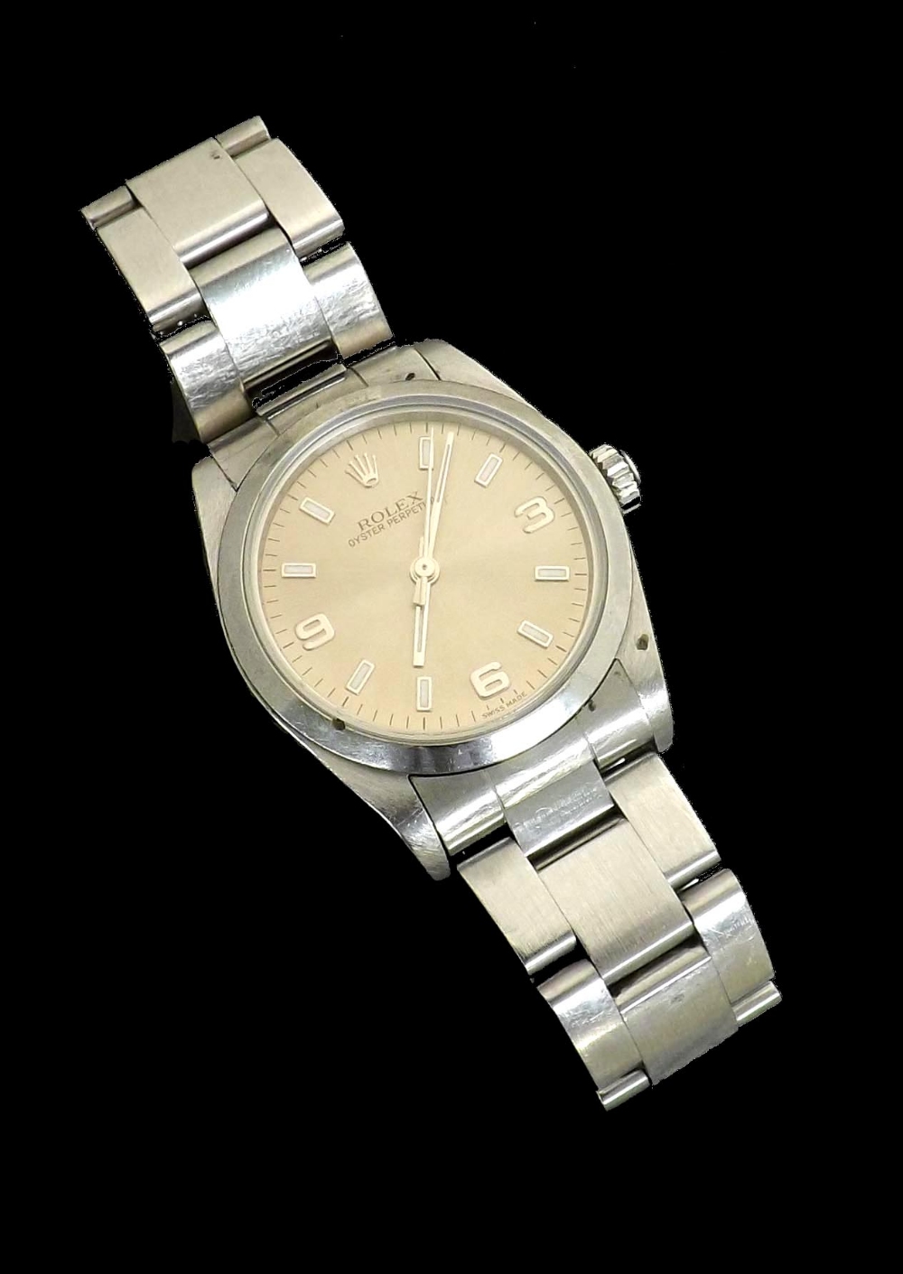 (542553-1-A) Rolex Oyster Perpetual mid-size stainless steel bracelet watch, ref. 77080, ser. no.