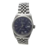 (Q2KDGV) Rolex Oyster Perpetual Datejust stainless steel gentleman's bracelet watch, ref. 16030, no.