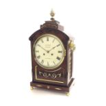 English mahogany double fusee bracket clock striking on a bell, the 8" dial signed Carter, Cornhill,