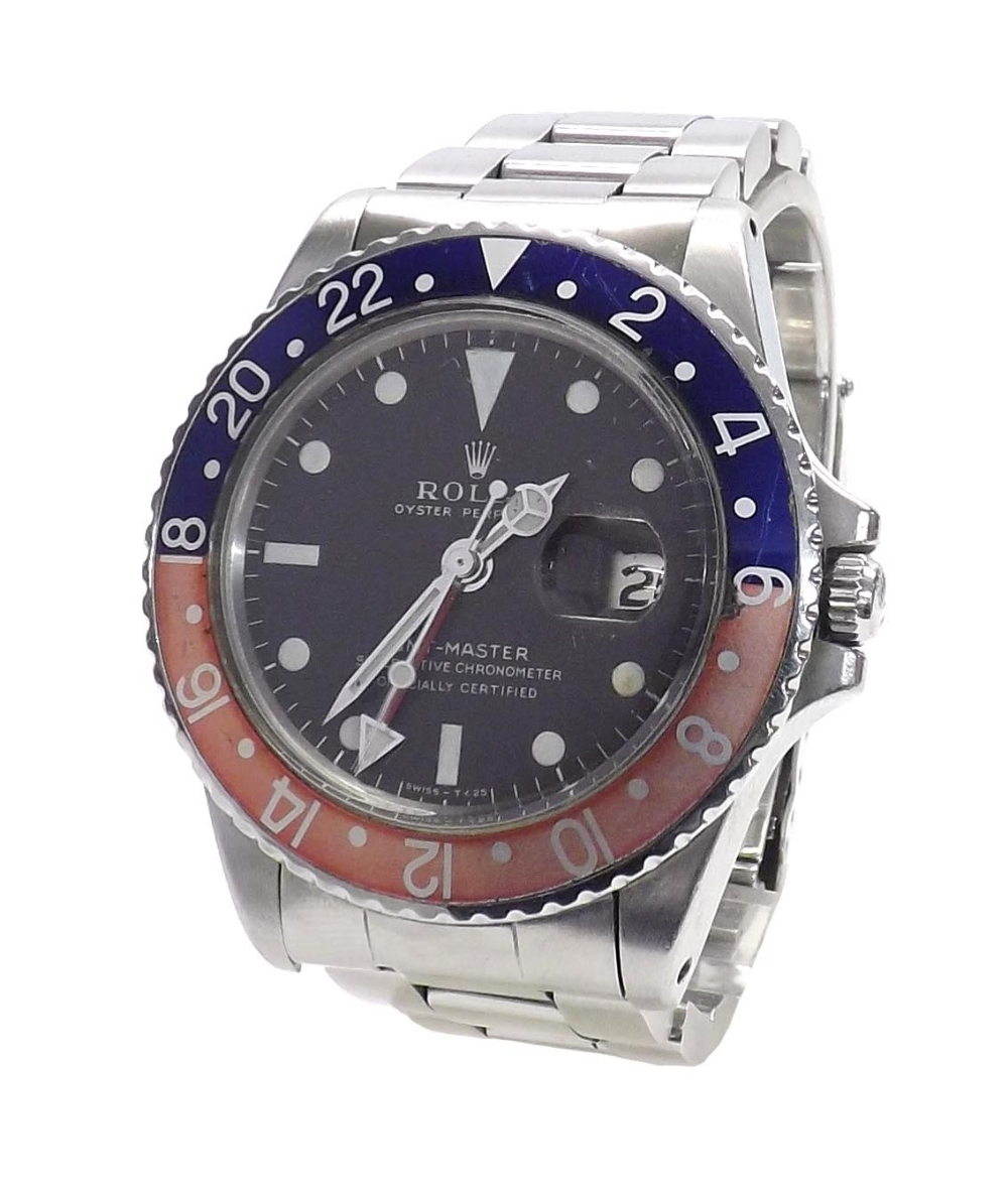 Rolex Oyster Perpetual GMT-Master stainless steel gentleman's bracelet watch, ref. 1675, no.