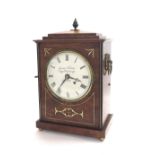 Mahogany single fusee bracket clock, the 6" white convex dial signed James McCabe, Royal Exchange,