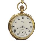 Waltham Vanguard gold plated lever pocket watch, movement no. 9510855, circa 1900, fine 23 ruby
