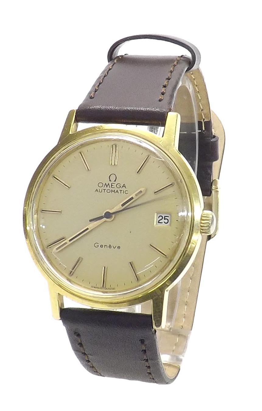 Omega Geneve automatic gold plated and stainless steel gentleman's wristwatch, circa 1974, ref. - Image 2 of 3