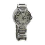 (33EPGH) Cartier Ballon Bleu automatic stainless steel gentleman's wristwatch, ref. 3284, circular