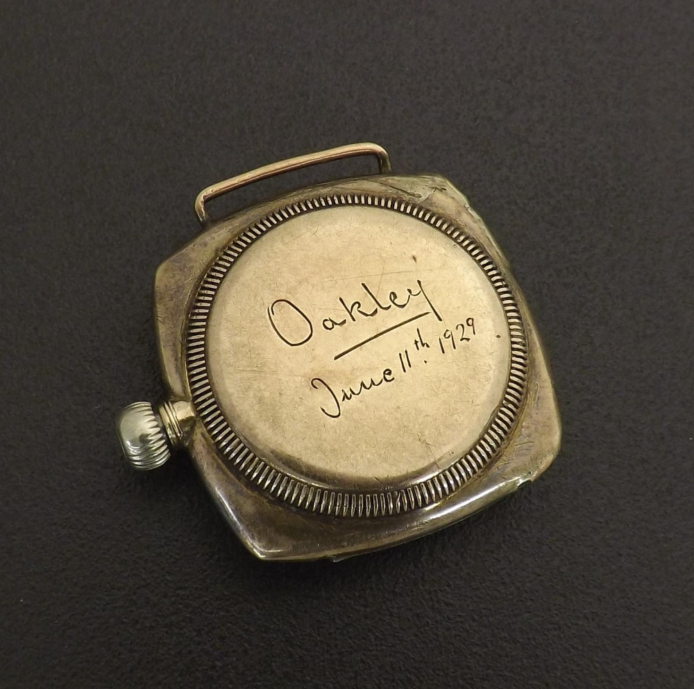 Rolex Oyster 9ct cushion case gentleman's wristwatch, import hallmarks for Glasgow 1927, case ref. - Image 2 of 4