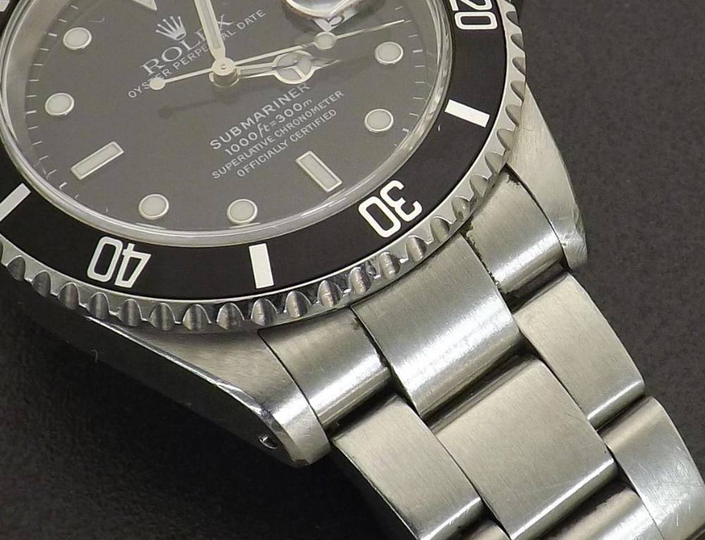 Rolex Oyster Perpetual Date Submariner stainless steel gentleman's bracelet watch, ref. 16610, - Image 7 of 8