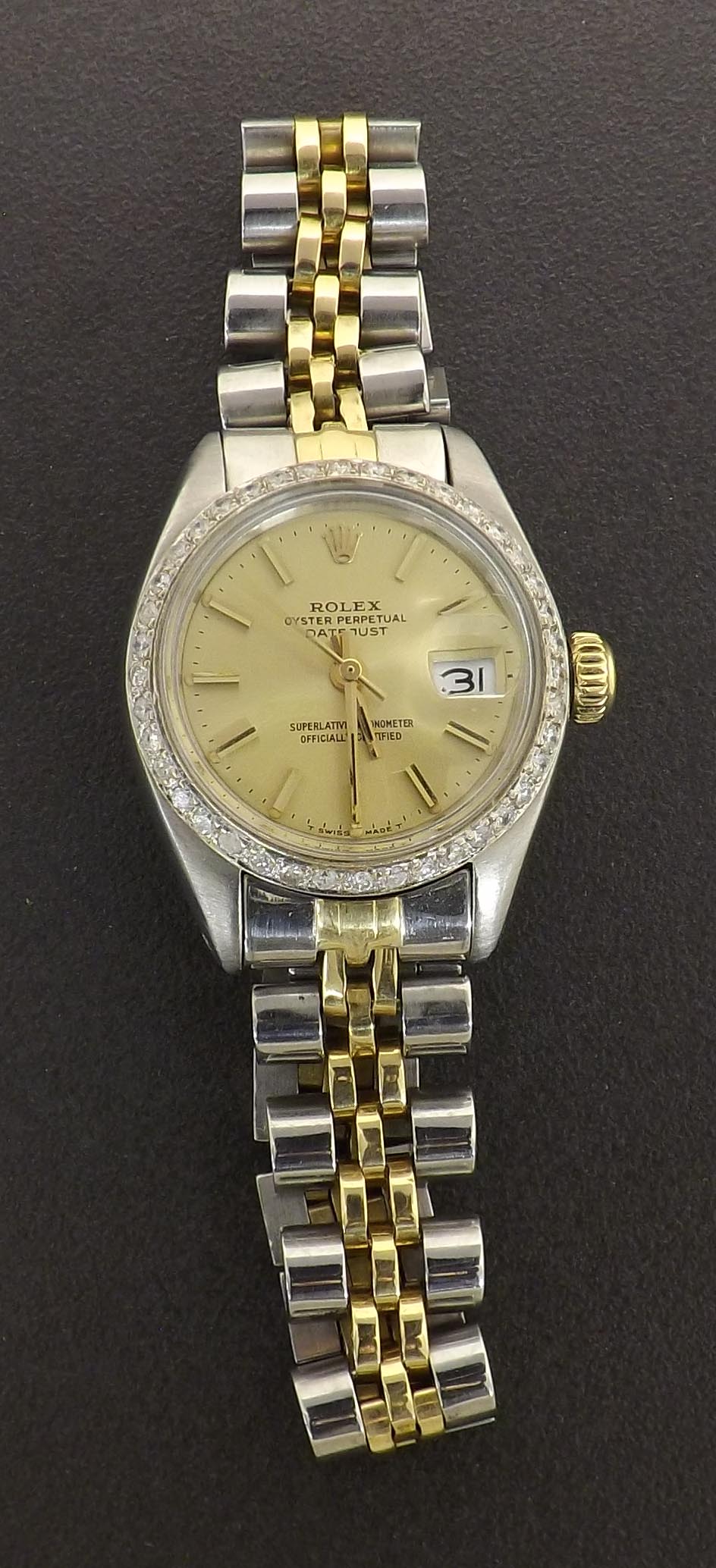 Rolex Oyster Perpetual Datejust stainless steel and gold lady's bracelet watch, ref. 6917, no.