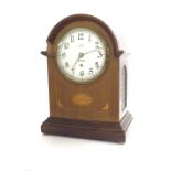 English mahogany single fusee bracket clock, the 6" convex white dial signed Jump, 93 Mount St.