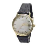 Omega Seamaster De Ville gold plated and stainless steel gentleman's wristwatch, circular silvered