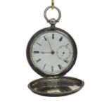 Silver fusee lever hunter pocket watch, London 1882, signed William Gray, Mid-Calder, no. 19012, the