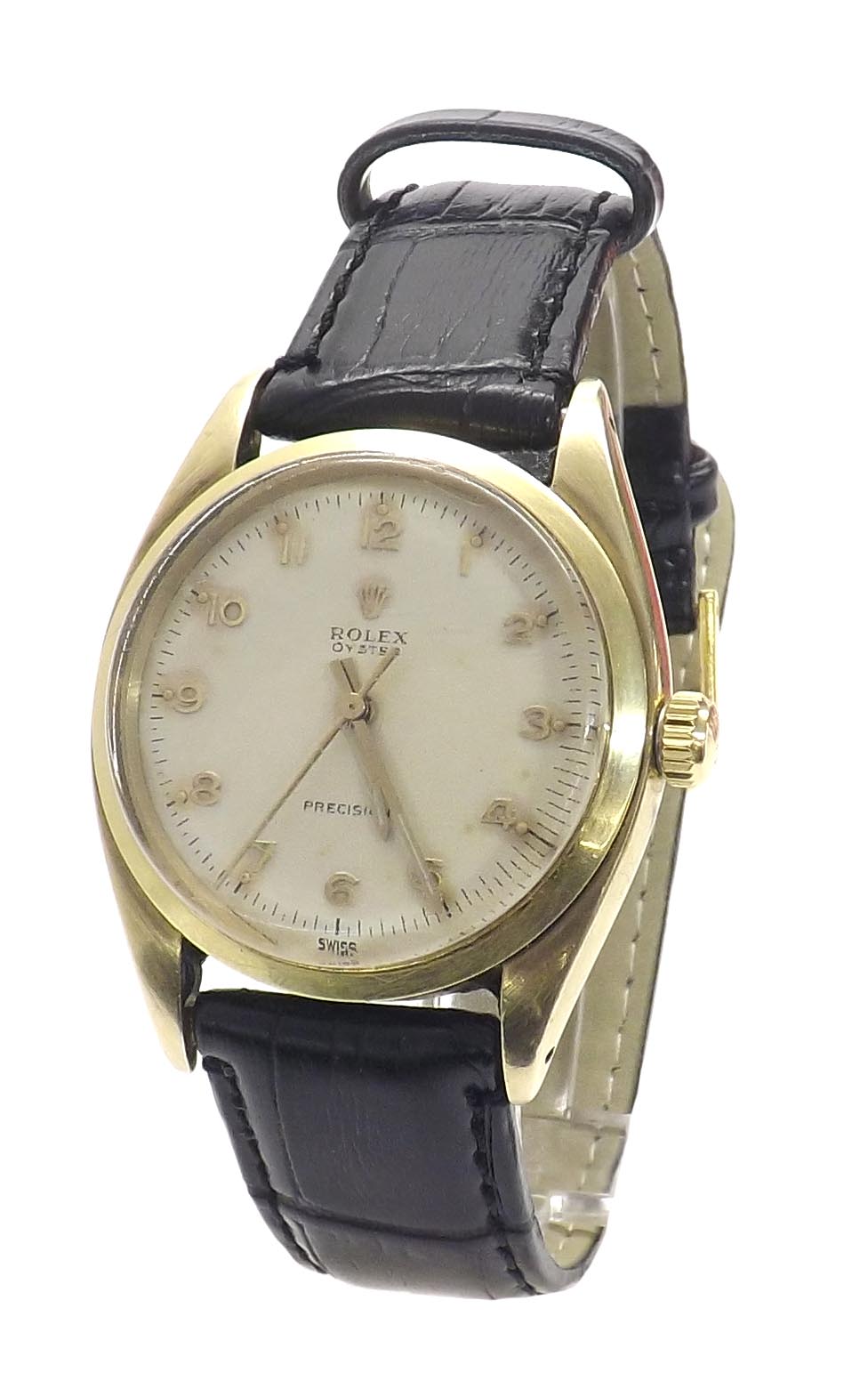 Rolex Oyster Precision 9ct gentleman's wristwatch, ref. 6422, ser. no. 483357, import hallmarks