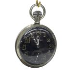 Rolex WWII Military issue cased lever pocket watch, cal. 540 15 jewel movement, signed black dial