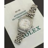 (540643-1-A) Rolex Oyster Perpetual Date stainless steel lady's bracelet watch, ref. 69190, ser. no.