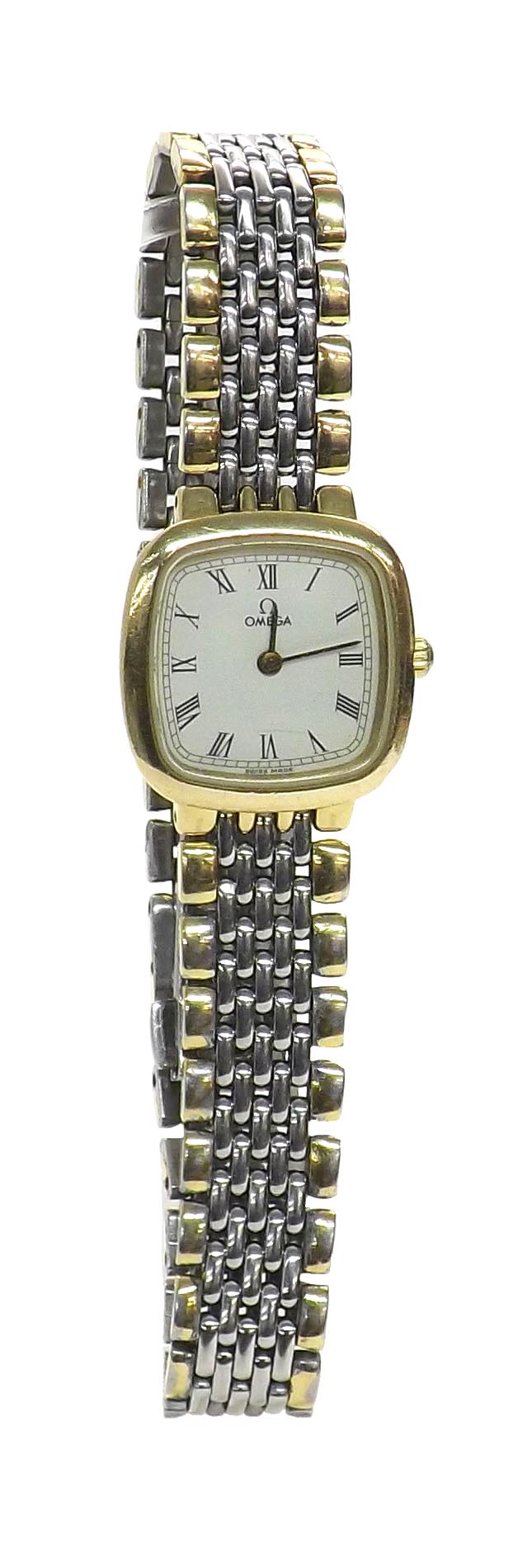 (UAHWB) Omega De Ville two-tone lady's quartz bracelet watch, no. 53761623, 21mm