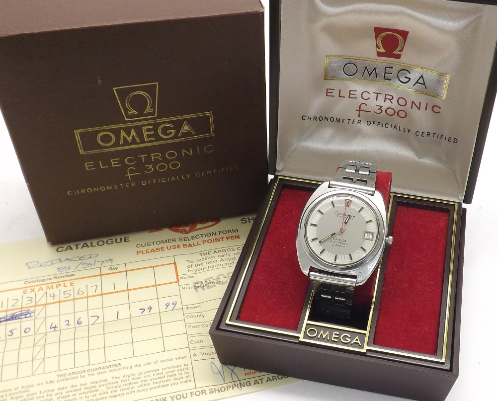 Omega Constellation Electronic f300Hz Chronometer stainless steel gentleman's bracelet watch,